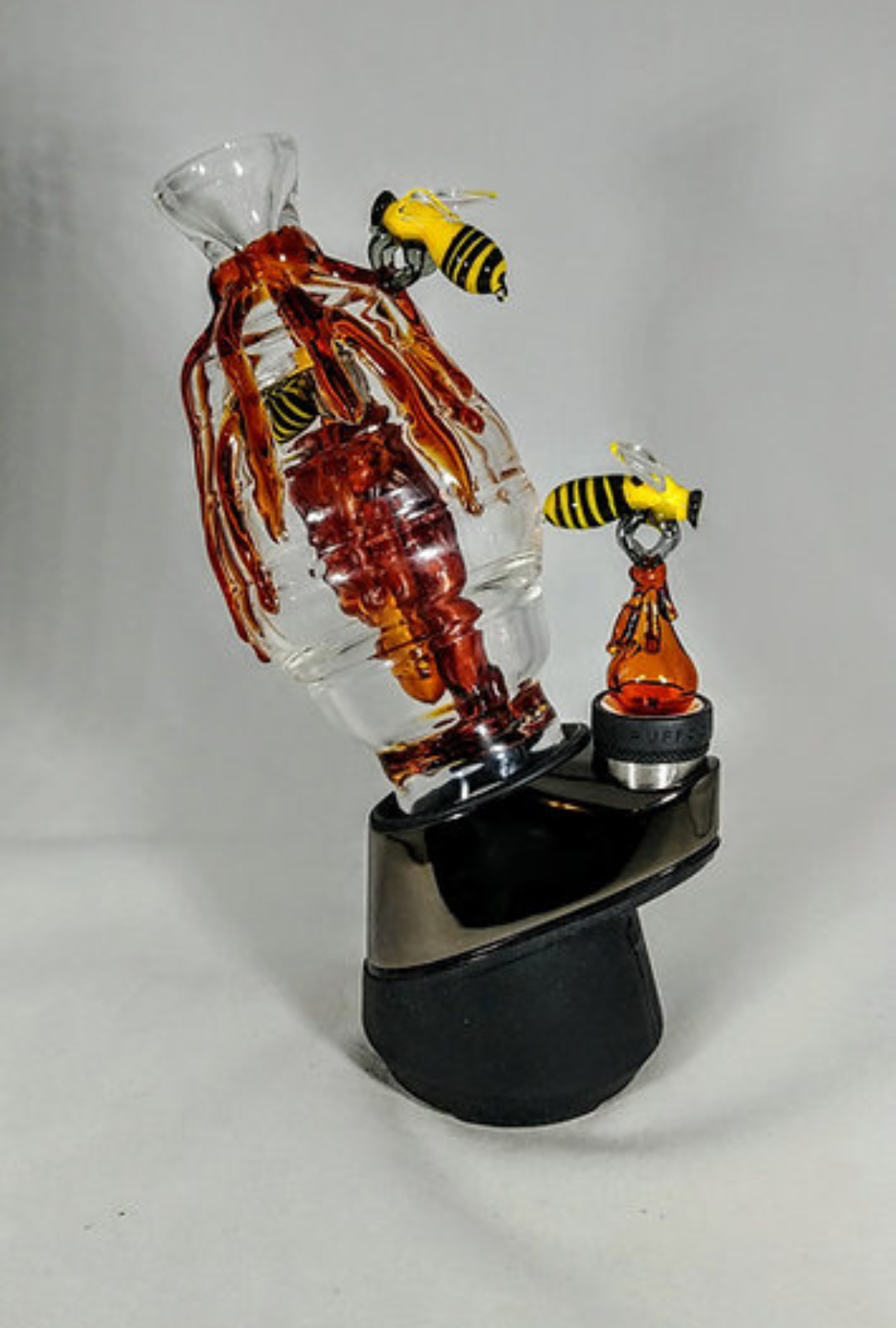 Beehive Drip With Beez Puffco Attachment with LED - GiggleGlass