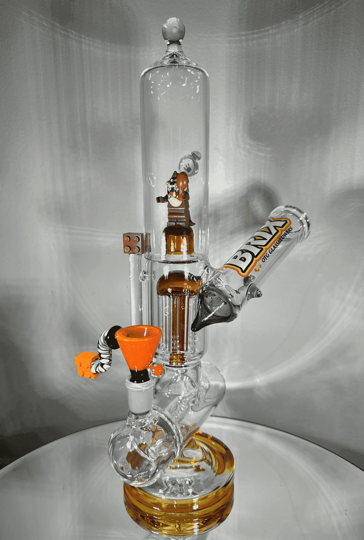 BRIX Inline and Single Tree Perc Bong/Dab Rig with LED - GiggleGlass