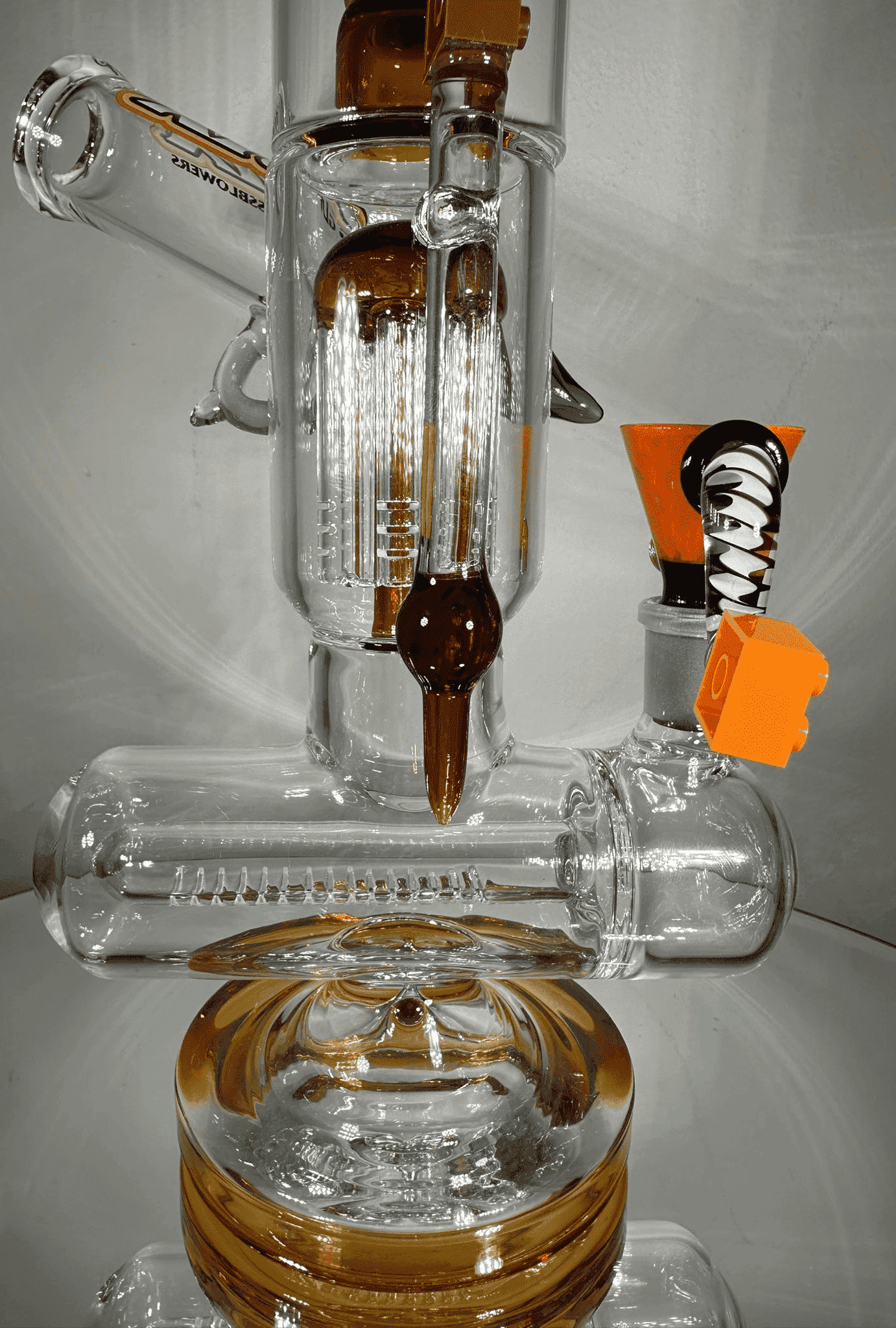 BRIX Inline and Single Tree Perc Bong/Dab Rig with LED - GiggleGlass