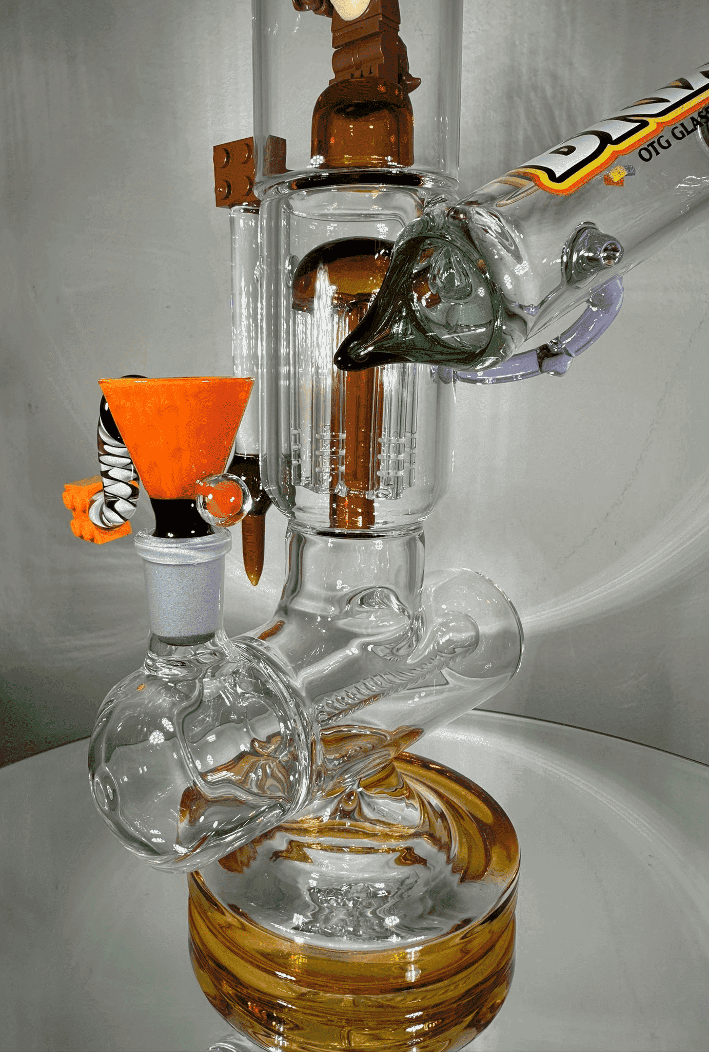 BRIX Inline and Single Tree Perc Bong/Dab Rig with LED - GiggleGlass