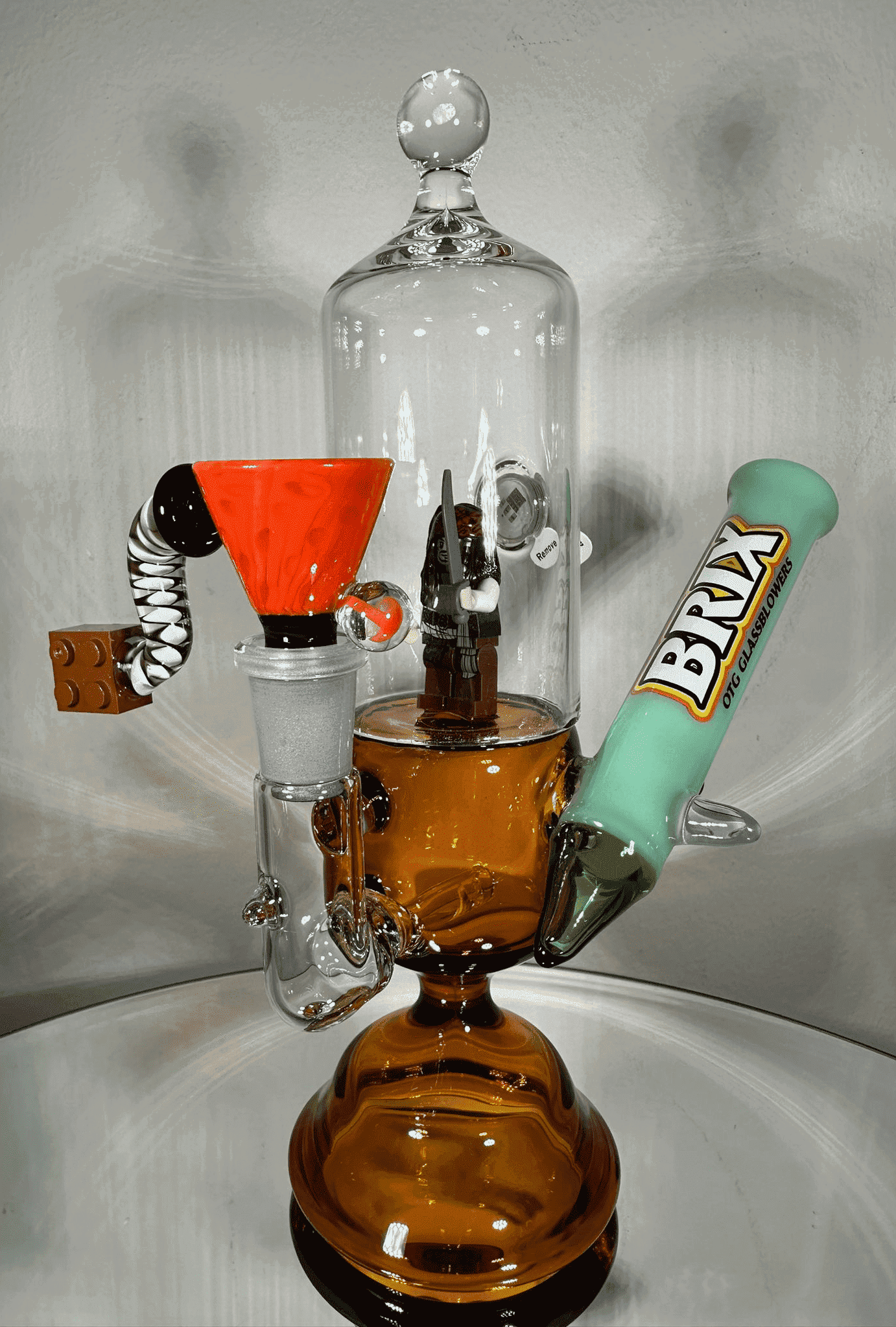 BRIX Mini Bong/Dab Rig with LED - GiggleGlass